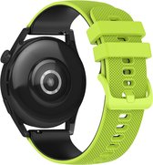 Bandje Geschikt voor Huawei Watch GT3 46mm Bicolor getextureerd siliconen Zwart/Groen