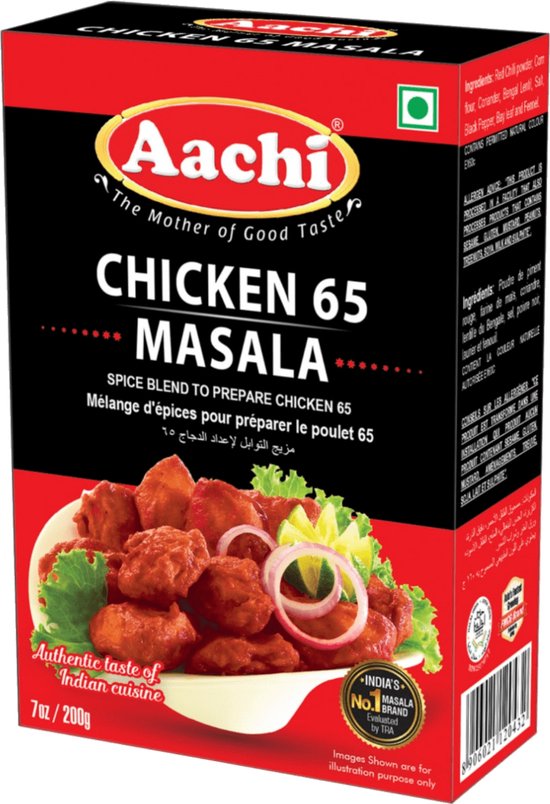 Aachi - Kip 65 Kruidenmix - Chicken 65 Masala - 3x 200 g