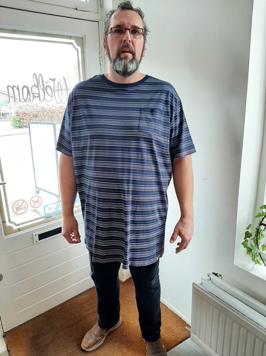 Duke 555 Caspian T-Shirt Blauw Plussize 2XL / Blauw / Katoen