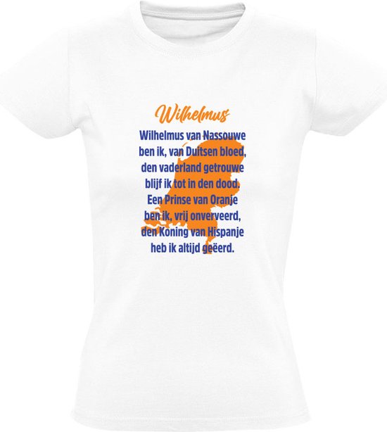 T-shirt femme Wilhelmus | Les Pays-Bas | Hollande | Hymne | Championnat d'Europe | WC | Sport | Football