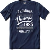 Vintage Legend Sinds 1985 - verjaardag en feest cadeau - Kado tip - T-Shirt - Unisex - Navy Blue - Maat 4XL