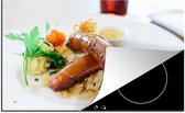 KitchenYeah® Inductie beschermer 81.6x52.7 cm - Eten - Braadworst - Bord - Kookplaataccessoires - Afdekplaat voor kookplaat - Inductiebeschermer - Inductiemat - Inductieplaat mat