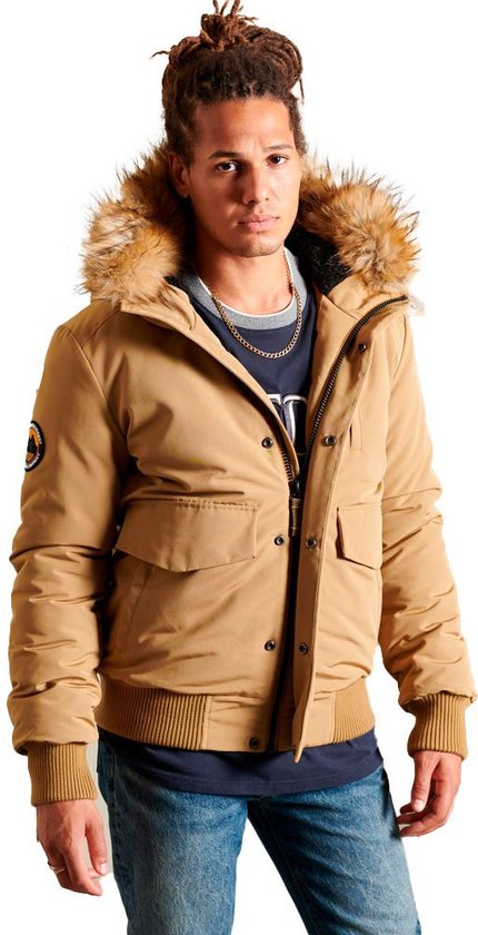 SUPERDRY Everest Bomber Jas Mannen Beige - Maat 2XL