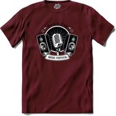 Rock and Roll | Muziek - Rock and Roll - Hobby - T-Shirt - Unisex - Burgundy - Maat S