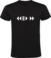 Muziek Knoppen Heren T-shirt | Play | Music | DJ | Radio | Geluid | Sound | Festival | Disco| Discotheek | Shirt