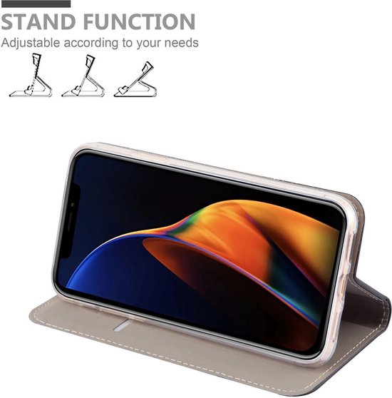 Coque Cadorabo pour Apple iPhone 13 PRO MAX en OR ANTHRACITE - Coque de protection avec fermeture magnétique