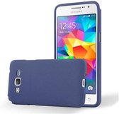 Cadorabo Hoesje geschikt voor Samsung Galaxy GRAND PRIME in FROST DONKER BLAUW - Beschermhoes gemaakt van flexibel TPU silicone Case Cover