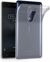 Cadorabo Hoesje geschikt voor Nokia 5 2017 in VOLLEDIG TRANSPARANT - Beschermhoes gemaakt van flexibel TPU Silicone Case Cover