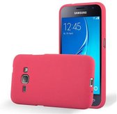 Cadorabo Hoesje geschikt voor Samsung Galaxy J1 2016 in FROST ROOD - Beschermhoes gemaakt van flexibel TPU silicone Case Cover
