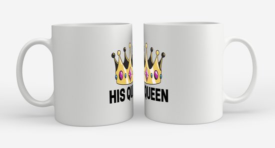 porte-clés monde - Sa reine Mug avec impression - anniversaire - Cheveux - Hem - Texte drôle - Contenu 350 ML
