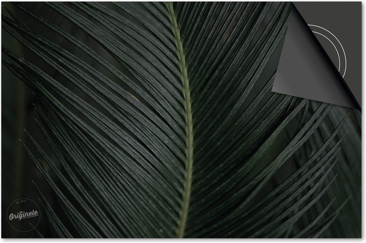 Inductie beschermer 71x52 - afdekplaat inductie mat - Dietrix Kookplaat beschermer - Exclusief - Leaves - 2 Donkergroen blad