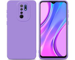 Cadorabo Hoesje geschikt voor Xiaomi RedMi 9 in FLUID LICHT PAARS - Beschermhoes gemaakt van flexibel TPU silicone Cover Fluid Case