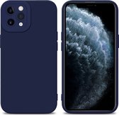 Coque Cadorabo pour Apple iPhone 11 PRO en FLUID DARK BLUE - Housse de protection en silicone TPU flexible