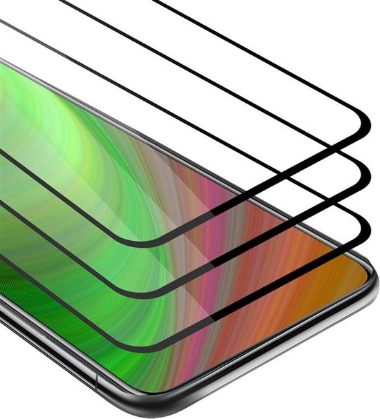 Cadorabo 3x Film d'armure plein écran pour Honor 9X LITE - Film de protection en TRANSPARENT avec NOIR