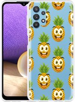 Hoesje Geschikt voor Samsung Galaxy A32 5G Happy Ananas