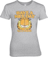 Garfield Dames Tshirt -S- Have A Nice Day Grijs