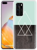 Huawei P40 Hoesje Wood Simplicity Designed by Cazy