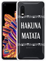 Hoesje Geschikt voor Samsung Galaxy Xcover Pro Hakuna Matata white
