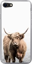 Telefoonhoesje Geschikt voor iPhone 8 hoesje - Schotse hooglander - Vacht - Koe - Siliconen Telefoonhoesje