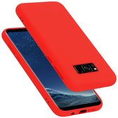 Cadorabo Hoesje geschikt voor Samsung Galaxy S8 PLUS in LIQUID ROOD - Beschermhoes gemaakt van flexibel TPU silicone Case Cover