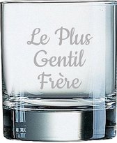 Whiskeyglas gegraveerd - 20cl - Le Plus Gentil Frère