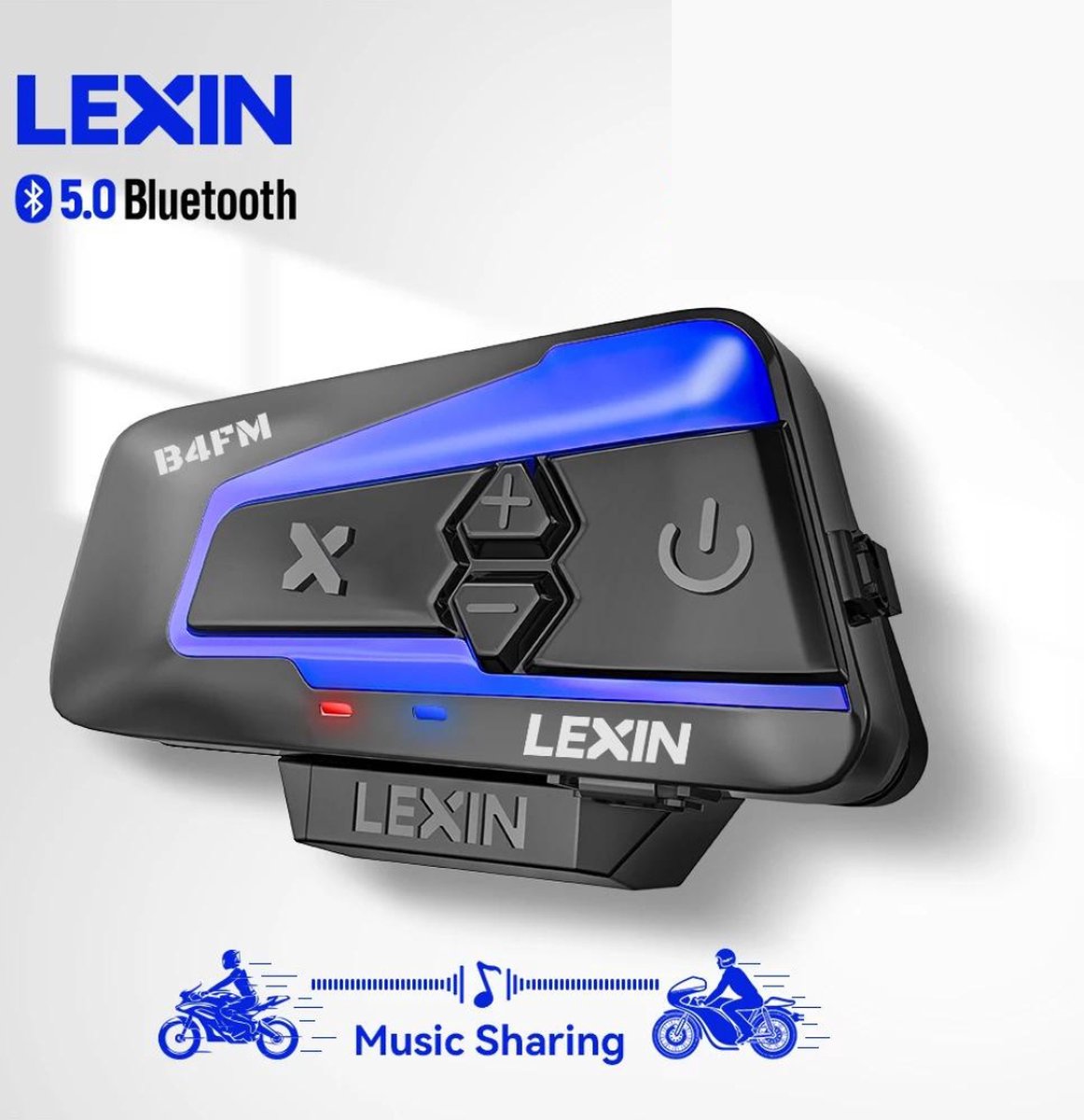 Lexin Intercom Motor Helm - Motorhelm Headset - Bluetooth Intercom - Intercom Communicatiesysteem Motor Helm - Waterdicht