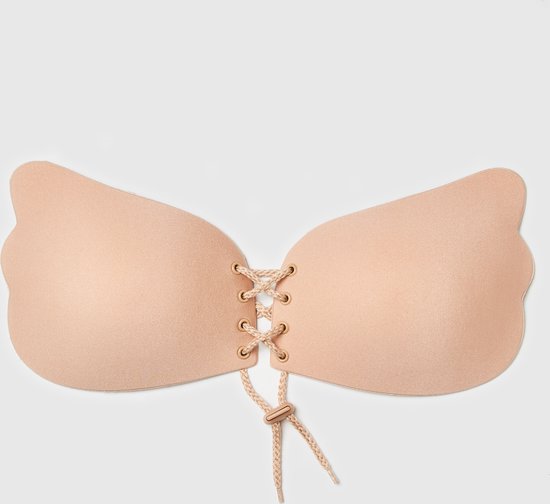 Hunkemöller Dames Accessoires Push-up Plak Bh met vleugel - Beige - maat D