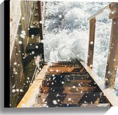 WallClassics - Toile - Mer Sauvage - 40x40 cm Photo sur Toile (Décoration murale sur Toile)