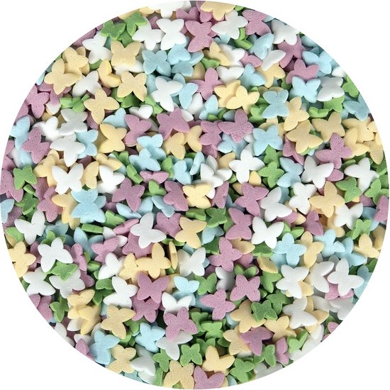 BrandNewCake® Confetti Vlinders 60gr - Strooisels - Sprinkles - Taartdecoratie