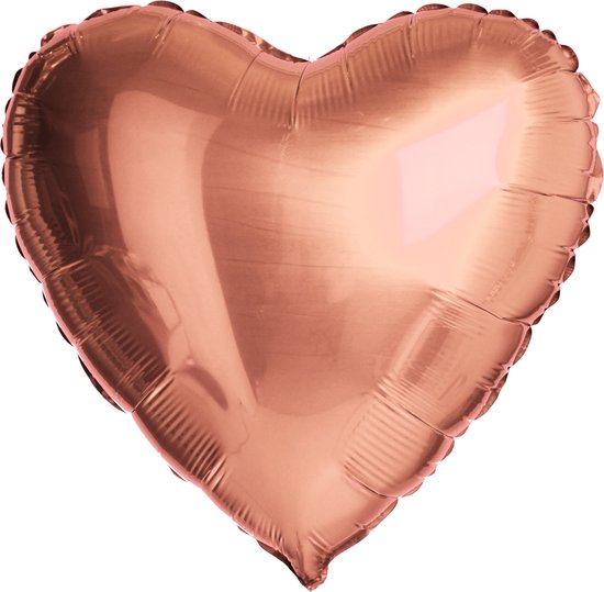 Valentijn Decoratie Valentijn Versiering I Love You Hartjes Ballonnen Valentijn Versiering Folie Ballon Hart Rose goud 60 Cm XL Formaat – 1 Stuk