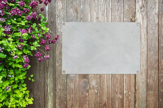 Tuinposter 60x40 cm - Tuindecoratie Beton - Design - Industrieel - Poster voor in de tuin - Buiten decoratie - Schutting tuinschilderij - Tuindoek muurdecoratie - Wanddecoratie balkondoek