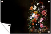 Affiche de jardin - Toile de jardin - Posters de jardin extérieures - Maîtres anciens - Art - Vase à fleurs - Jan Davidsz de Heem - 120x80 cm - Jardin
