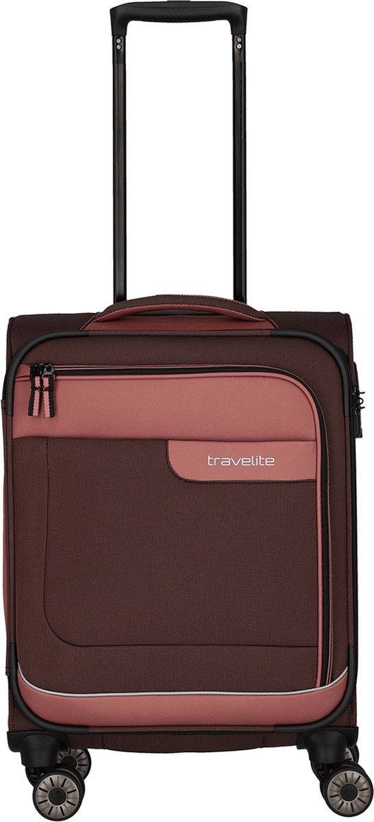 Travelite Handbagage zachte koffer / Trolley / Reiskoffer - Viia - 55 cm - Roze