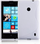 Cadorabo Hoesje geschikt voor Nokia Lumia 520 / 521 in MAGNESIUM WIT - Beschermhoes gemaakt van flexibel TPU silicone Case Cover