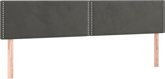 vidaXL Hoofdborden 2 st - 90x5x78/88 - cm - fluweel - donkergrijs vidaXL Hoofdborden 2 st - 90x5x78/88 - cm - fluweel - donkergrijs