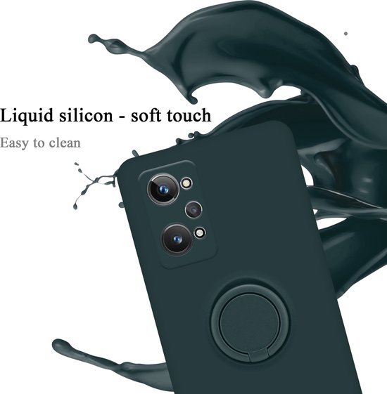 Coque Cadorabo pour Realme GT 2 / GT Neo 2 en VERT LIQUIDE - Coque de protection en silicone TPU souple avec anneau