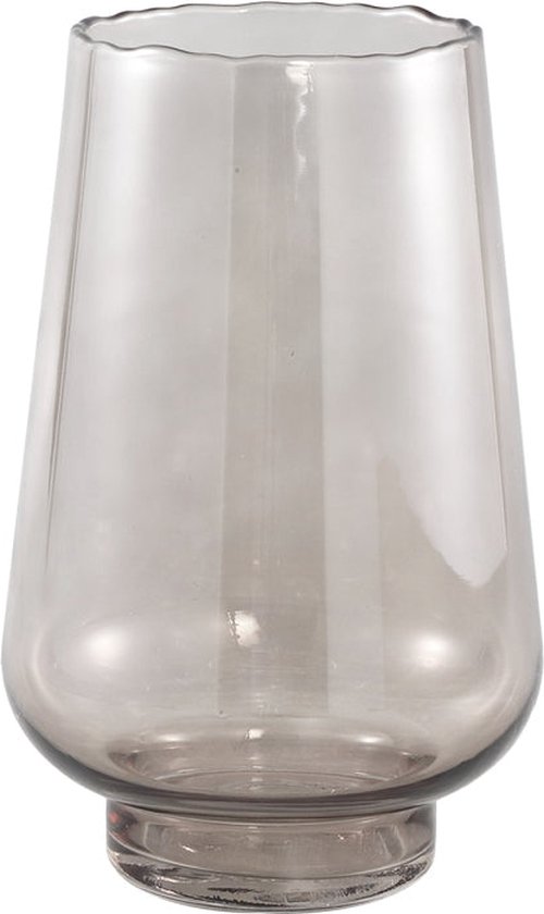 PTMD Dexa Windlicht - 13,5 x 13,5 x 22 cm - Glas - Grijs