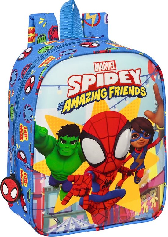 Marvel Spidey Kindergarten-Rucksack | 21x28x10 Cm Polyester | Mit Namensschild & Seitentaschen