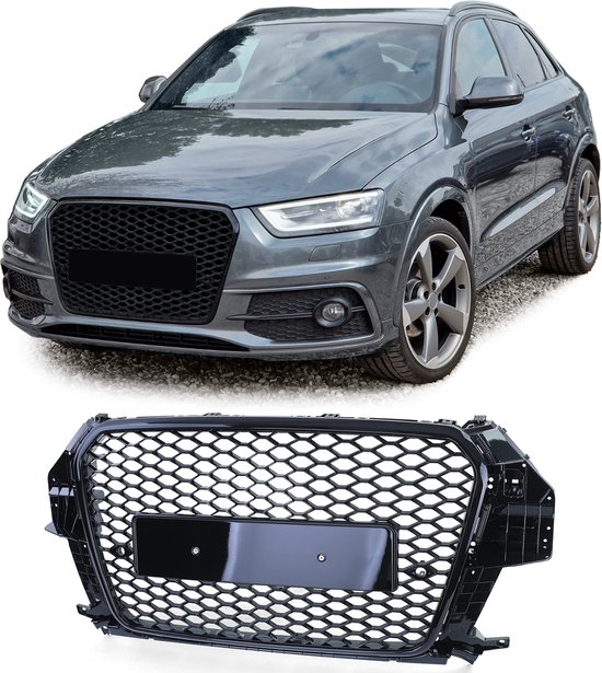 Audi Q3 8U 11 t/m 15 Sport Grill Embleem Hoogglans Zwart Honingraat