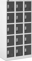 Metalen opbergkast - 15 lockers - grijs - Fromm & Starck