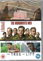 GRAND BUDAPEST HOTEL/THE MONUMENTS MEN/THE TREE OF LIFE  (3 disc)