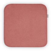 Nolon Jul Stoelkussen Roze - Velvet - Vierkant - Voor Binnen - Zitkussen Eetkamer - 34 x 34 cm
