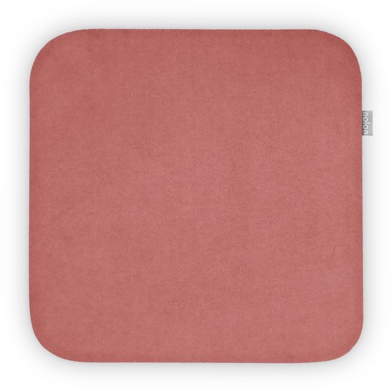 Nolon Jul Stoelkussen Roze - Velvet - Vierkant - Voor Binnen - Zitkussen Eetkamer - 34 x 34 cm