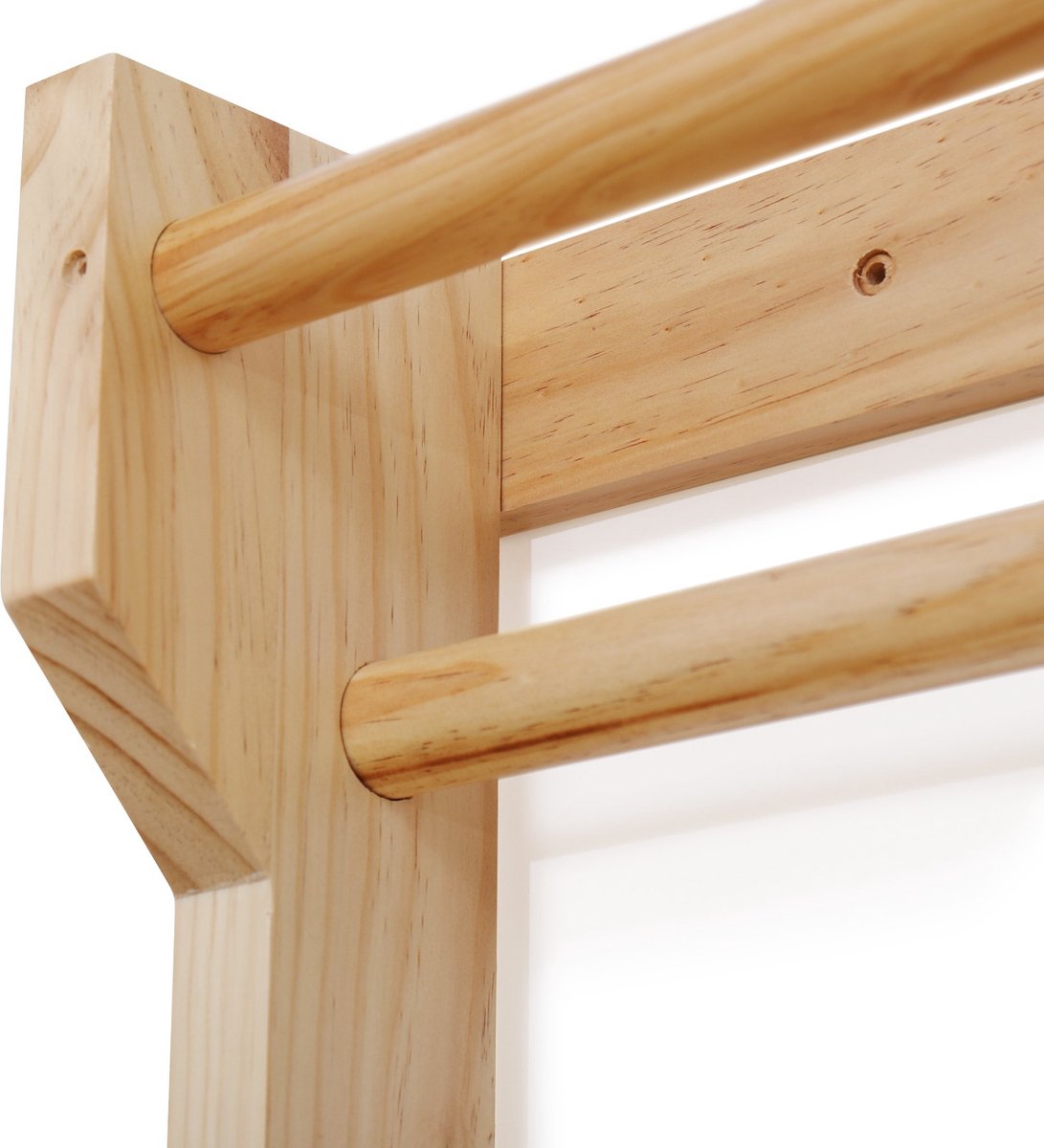 Sporttoestel, klimwand, klimrek, fitness, sport1-240, houten wandrek met stang, turnwand, kindergym