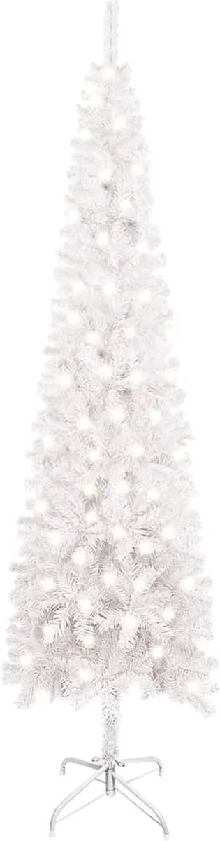 Prolenta Premium - Kerstboom met LED's smal 180 cm wit