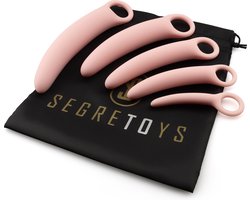 Segretoys - Siliconen Dilator Set voor Vaginisme - Zachte Dildo Set - Ondersteuning bij Vaginisme, Vulvitis of Bekkenproblemen - Vaginale Training - Seksspeeltjes voor Vrouwen - Set van 5 - Roze