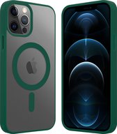 ShieldCase geschikt voor Apple iPhone 12 Pro Max Magneet hoesje transparant gekleurde rand - groen