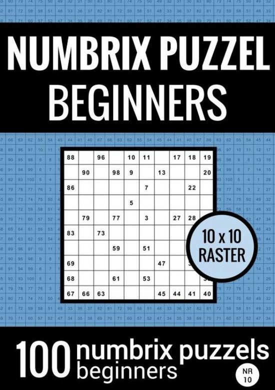 Puzzelboek met 100 Numbrix Puzzels voor Beginners NR.10 Numbrix