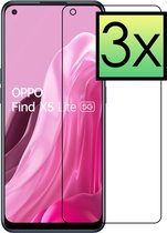 Screenprotector Geschikt voor OPPO Find X5 Lite Screenprotector Tempered Glass Gehard Glas Beschermglas - 3x