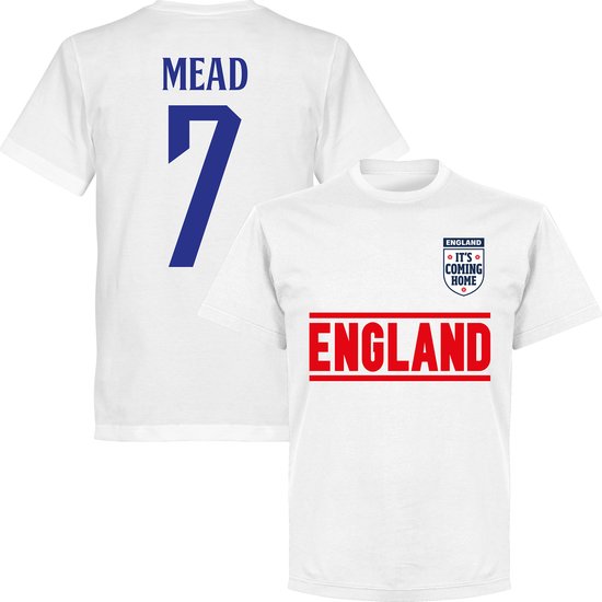 Engeland Mead 7 Team T-Shirt  - Wit - S